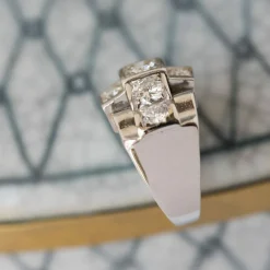 Bague art déco diamants platine