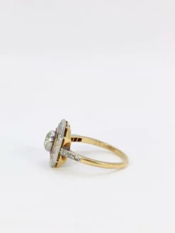 Bague Art Déco diamants rubis calibrés