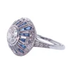 bague art déco diamants saphirs