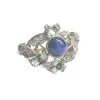 Bague Art Déco diamants saphirs synthétiques