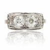 Bague art déco duo diamants
