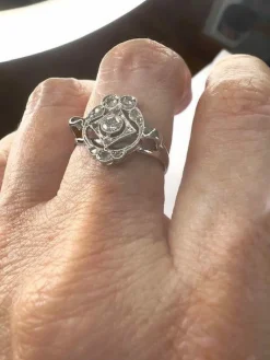 Bague art déco en or avec diamants