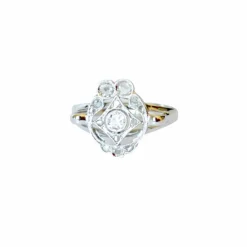 Bague art déco en or avec diamants
