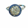 Bague Art Déco en or blanc et diamants taille ancienne, années 1930