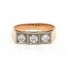 Bague Art Déco en or jaune et blanc 18 carats sertie de diamants