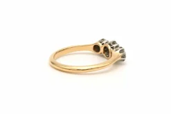Bague Art Déco en or jaune 18 carats sertie de diamants 