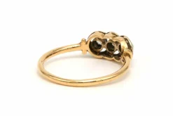 Bague Art Déco en or jaune et blanc 18 carats sertie de diamants 