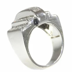 Bague Art Déco en platine et diamants