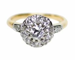 Bague Art Déco Marguerite Or Diamants