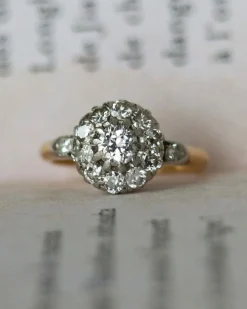 Bague Art Déco Marguerite Or Diamants