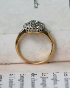 Bague Art Déco Marguerite Or Diamants