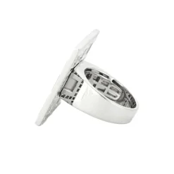 Bague art déco nacre blanc et or blanc