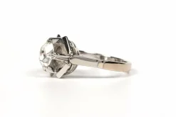 Bague Art Déco or blanc diamant