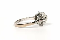 Bague Art Déco or blanc diamant
