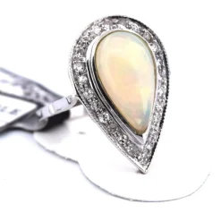 Bague Art Déco Or Blanc Opale