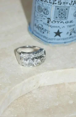 Bague Art Déco Or et Platine, Diamants 3.65 Cts
