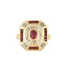 Bague art déco or et rubis
