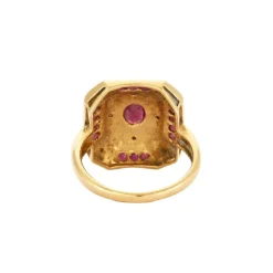Bague art déco or et rubis