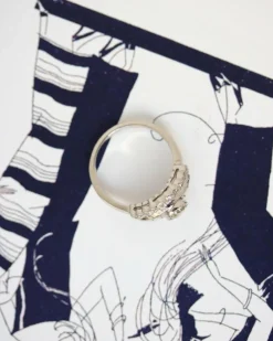 Bague Art Déco Or Gris et Diamants