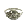 Bague Art Déco or gris, platine, et diamants, vers 1930