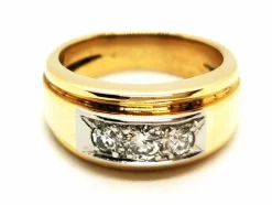 Bague Art déco Or jaune Diamant