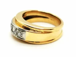 Bague Art déco Or jaune Diamant