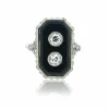 Bague Art Déco Or Onyx et Diamants
