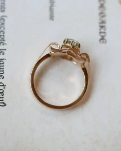 Bague Art Déco Or Rose Diamant