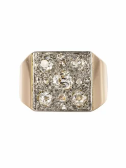 Bague Art Déco pavée de diamants