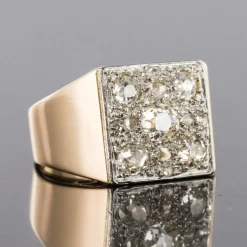 Bague Art Déco pavée de diamants