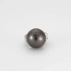 BAGUE ART DÉCO PERLE DIAMANTS