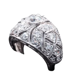 bague art déco platine diamants