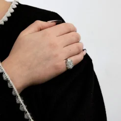 Bague Art Déco Platine Diamants