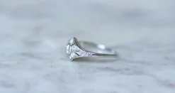 Bague Art Déco Platine Diamants