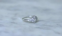 Bague Art Déco Platine Diamants