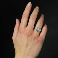 Bague Art déco platine et diamants