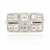 Bague art déco rectangulaire diamants