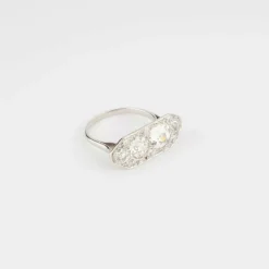 Bague Art Déco rectangulaire Diamants