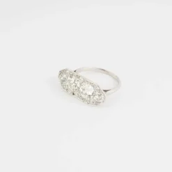 Bague Art Déco rectangulaire Diamants