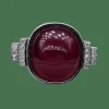 Bague Art Déco rubis diamant