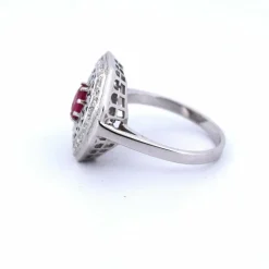 Bague Art Déco Rubis Diamant
