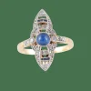 Bague Art Déco Saphir cabochon