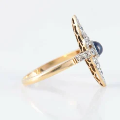 Bague Art Déco Saphir cabochon