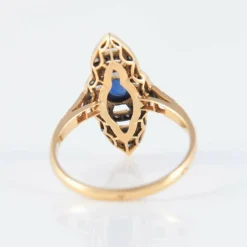 Bague Art Déco Saphir cabochon
