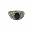 Bague Art Déco Saphir Diamants
