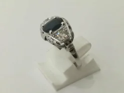 Bague Art Déco Saphir Diamants
