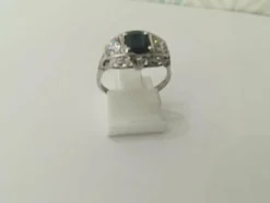 Bague Art Déco Saphir Diamants