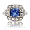 Bague art déco saphir et diamants