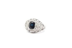 Bague art déco saphir et diamants