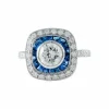 Bague Art Déco Saphirs Diamants